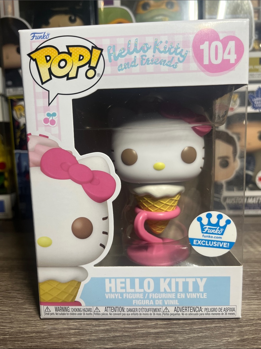 Funko Pop! Hello Kitty Ice Cream Cone Figure - White, Pink, Yellow